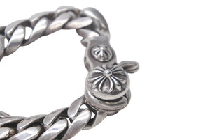 Chrome Hearts クロムハーツ ID クロス ブレスレット ユニセックス 117g 20cm シルバー925 中古 美品 4c069331