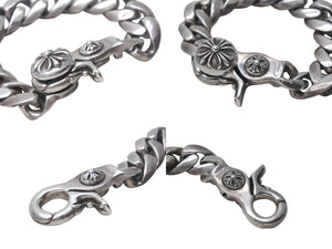Chrome Hearts クロムハーツ ID クロス ブレスレット ユニセックス 117g 20cm シルバー925 中古 美品 4c069331