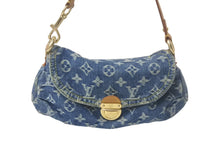 Load image into Gallery viewer, LOUIS VUITTON ルイ ヴィトン ミニプリーティ ワンショルダーバッグ M95050 モノグラムデニム レザー ブルー 美品 中古 4c069337