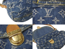 Load image into Gallery viewer, LOUIS VUITTON ルイ ヴィトン ミニプリーティ ワンショルダーバッグ M95050 モノグラムデニム レザー ブルー 美品 中古 4c069337