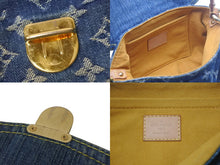 Load image into Gallery viewer, LOUIS VUITTON ルイ ヴィトン ミニプリーティ ワンショルダーバッグ M95050 モノグラムデニム レザー ブルー 美品 中古 4c069337