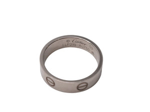 Cartier カルティエ ラブ リング 指輪 アクセサリー LLP219 WG ホワイトゴールド 7.0g サイズ19号 シルバー 美品 中古 4c069340