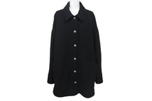 Load image into Gallery viewer, CHROME HEARTS クロムハーツ コート クロスボールボタン サイズL ブラック ウール シルバー925 美品 中古 4c069346