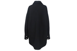 CHROME HEARTS クロムハーツ コート クロスボールボタン サイズL ブラック ウール シルバー925 美品 中古 4c069346