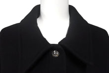 Load image into Gallery viewer, CHROME HEARTS クロムハーツ コート クロスボールボタン サイズL ブラック ウール シルバー925 美品 中古 4c069346