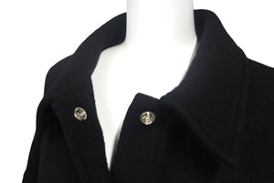 CHROME HEARTS クロムハーツ コート クロスボールボタン サイズL ブラック ウール シルバー925 美品 中古 4c069346