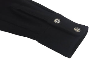 CHROME HEARTS クロムハーツ コート クロスボールボタン サイズL ブラック ウール シルバー925 美品 中古 4c069346