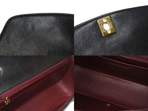 CHANEL シャネル ダイアナ22 マトラッセ チェーンショルダーバッグ ココマーク 2番台 ラムスキン ブラック ゴールド 美品 中古 4c069362