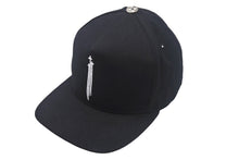 Load image into Gallery viewer, CHROME HEARTS クロムハーツ RS 3 クロス キャップ 帽子 97729 U.S.A コットン シルバー925 ブラック ホワイト 美品 中古 4c069366