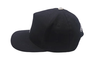 CHROME HEARTS クロムハーツ RS 3 クロス キャップ 帽子 97729 U.S.A コットン シルバー925 ブラック ホワイト 美品 中古 4c069366