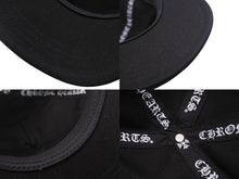 Load image into Gallery viewer, CHROME HEARTS クロムハーツ RS 3 クロス キャップ 帽子 97729 U.S.A コットン シルバー925 ブラック ホワイト 美品 中古 4c069366