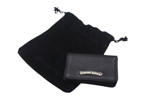CHROME HEARTS クロムハーツ CARD CASE カードケース 名刺入れ レザーシルバー925 ブラック 美品 中古 4c069367