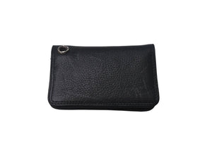 CHROME HEARTS クロムハーツ CARD CASE カードケース 名刺入れ レザーシルバー925 ブラック 美品 中古 4c070266