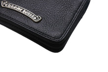 Load image into Gallery viewer, CHROME HEARTS クロムハーツ CARD CASE カードケース 名刺入れ レザーシルバー925 ブラック 美品 中古 4c070266