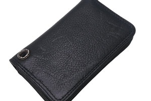 CHROME HEARTS クロムハーツ CARD CASE カードケース 名刺入れ レザーシルバー925 ブラック 美品 中古 4c070266