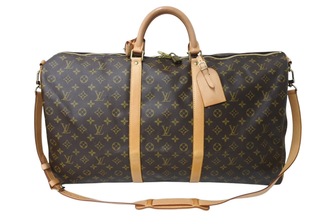 LOUIS VUITTON ルイヴィトン キーポルバンドリエール60 ボストンバッグ M41412 モノグラムキャンバス ブラウン ゴールド金具 美品 中古 4c069374