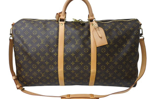 LOUIS VUITTON ルイヴィトン キーポルバンドリエール60 ボストンバッグ M41412 モノグラムキャンバス ブラウン ゴールド金具 美品 中古 4c069374