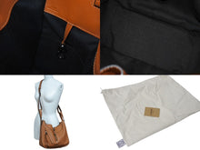 Load image into Gallery viewer, LOEWE ロエベ ハンモックバッグ スモール ハンドバッグ 10894442 ブラウン ソフトグレインカーフ シルバー金具 美品 中古 4c069388