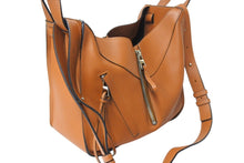 Load image into Gallery viewer, LOEWE ロエベ ハンモックバッグ スモール ハンドバッグ 10894442 ブラウン ソフトグレインカーフ シルバー金具 美品 中古 4c069388