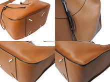 Load image into Gallery viewer, LOEWE ロエベ ハンモックバッグ スモール ハンドバッグ 10894442 ブラウン ソフトグレインカーフ シルバー金具 美品 中古 4c069388