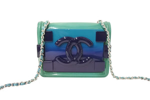 CHANEL シャネル チェーンショルダーバッグ 19番台 レゴボーイ ボーイブリック ココマーク エナメル レザー シルバー金具 美品 中古 4c069397