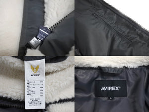 新品未使用品 AVIREX アヴィレックス RETRO BOA B-3 TOP GUN B-3ジャケット 6112177 ホワイト マルチカラー サイズL 中古 4c069409