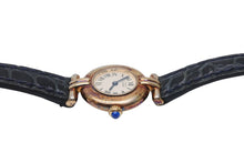 Load image into Gallery viewer, CARTIER カルティエ 時計 マストコリゼ 590002 ヴェルメイユ レザーベルト QZ 白文字盤 美品 中古 4c069423