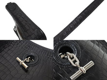 Load image into Gallery viewer, 極美品 HERMES エルメス ヴェスパTPM ショルダーバッグ □J刻印 ニロティカス ブラック シルバー金具 中古 4c069431