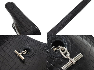 極美品 HERMES エルメス ヴェスパTPM ショルダーバッグ □J刻印 ニロティカス ブラック シルバー金具 中古 4c069431