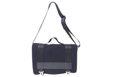 極美品 CHANEL シャネル ショルダーバッグ A26169 スポーツライン 9番台 ココマーク キャンバス レザー フェルト シルバー金具 中古 4c069435