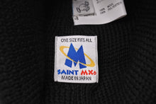 Load image into Gallery viewer, 新品未使用 SAINT MICHAEL セントマイケル KNIT CAP ニットキャップ SM-YS1-0000-081 ワンサイズ ウール ブラック ホワイト 中古 4c069472