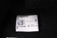 Load image into Gallery viewer, 新品未使用 SAINT MICHAEL セントマイケル KNIT CAP ニットキャップ SM-YS1-0000-081 ワンサイズ ウール ブラック ホワイト 中古 4c069472
