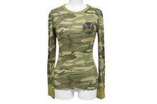 Load image into Gallery viewer, CHROME HEARTS クロムハーツ 長袖シャツ 迷彩 サーマル ロンT 002012162 サイズM コットン カモフラ柄 美品 中古 4c069486