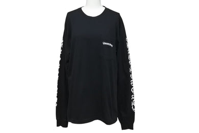 CHROME HEARTS クロムハーツ 長袖 Tシャツ ロンT サイズM ブラック ホワイト 022031192 美品 中古 4c069487