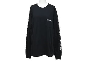 CHROME HEARTS クロムハーツ 長袖 Tシャツ ロンT サイズM ブラック ホワイト 022031192 美品 中古 4c069487