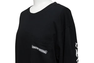 CHROME HEARTS クロムハーツ 長袖 Tシャツ ロンT サイズM ブラック ホワイト 022031192 美品 中古 4c069487