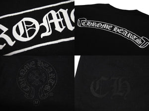 CHROME HEARTS クロムハーツ 長袖 Tシャツ ロンT サイズM ブラック ホワイト 022031192 美品 中古 4c069487