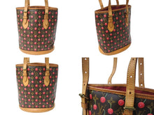 Load image into Gallery viewer, LOUIS VUITTON ルイヴィトン モノグラム チェリー バケットPM 村上隆 M95012 ハンドバッグ ブラウン ポーチ付き ロゴ 良品 中古 4c069496