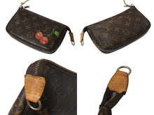 Load image into Gallery viewer, LOUIS VUITTON ルイヴィトン モノグラム チェリー バケットPM 村上隆 M95012 ハンドバッグ ブラウン ポーチ付き ロゴ 良品 中古 4c069496