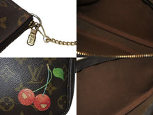 Load image into Gallery viewer, LOUIS VUITTON ルイヴィトン モノグラム チェリー バケットPM 村上隆 M95012 ハンドバッグ ブラウン ポーチ付き ロゴ 良品 中古 4c069496