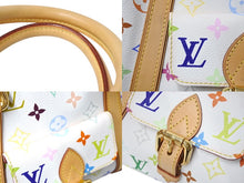 Load image into Gallery viewer, 極美品 LOUIS VUITTON ルイヴィトン プリシラ ハンドバッグ モノグラム マルチカラー M40096 ホワイト 中古 4c069498