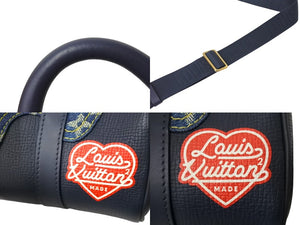 極美品 LOUIS VUITTON ルイヴィトン × NIGO コラボ キーポルXS ハンドバッグ ストラップ付 M81011 モノグラム ドリップ 中古 4c069502