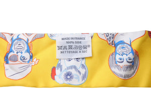 HERMES エルメス DRESS CODE ドレスコード ツイリー 総柄 フランス製 シルク イエロー マルチカラー 美品 中古 4c069505