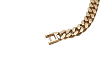 Load image into Gallery viewer, YG750 ブレスレット チャーム14K ダイヤモンド イニシャル REI 16cm 19.9g 喜平 マイアミ キューバン 美品 中古 4c069513