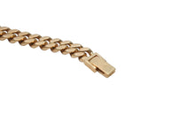 Load image into Gallery viewer, YG750 ブレスレット チャーム14K ダイヤモンド イニシャル REI 16cm 19.9g 喜平 マイアミ キューバン 美品 中古 4c069513