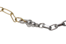 Load image into Gallery viewer, MILAMORE ミラモア クラシックデュオチェーンI K18wg/YGコンビ ネックレス ダイヤ 0.08ct 7.7g 40cm 美品 中古 4c069515