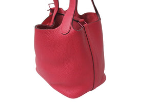 新品同様 HERMES エルメス ハンドバッグ ピコタンロックPM ローズメキシコ ソーピンク トリヨンクレマンス U刻印 4c069534
