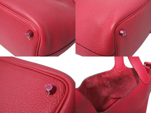 新品同様 HERMES エルメス ハンドバッグ ピコタンロックPM ローズメキシコ ソーピンク トリヨンクレマンス U刻印 4c069534