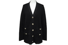 Load image into Gallery viewer, 極美品 CHANEL シャネル カーディガン P64745 サイズ34 ココマークボタン ブラック ナイロン ポリウレタン ビスコース 中古 4c069540