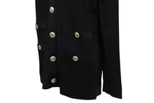 Load image into Gallery viewer, 極美品 CHANEL シャネル カーディガン P64745 サイズ34 ココマークボタン ブラック ナイロン ポリウレタン ビスコース 中古 4c069540